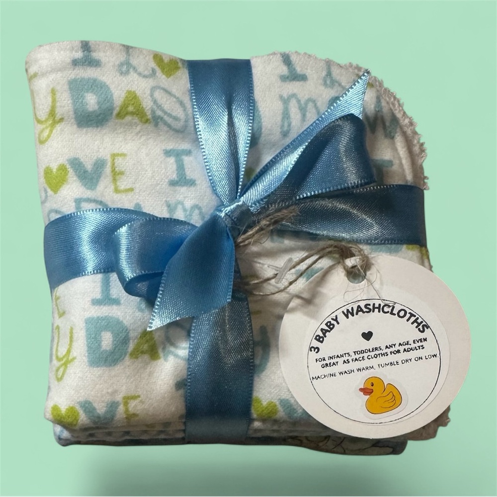 NWT 🫧Adorable baby/toddler reusable washcloths-wipes. Eco-friendly baby gift.
